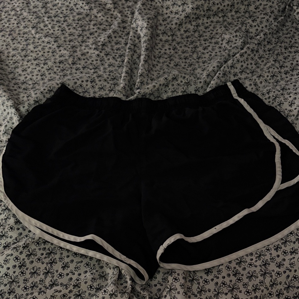 Danskin Black Athletic Shorts with White Accents